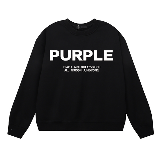Purple Men's Long-Sleeve T-shirt Sweatshirt