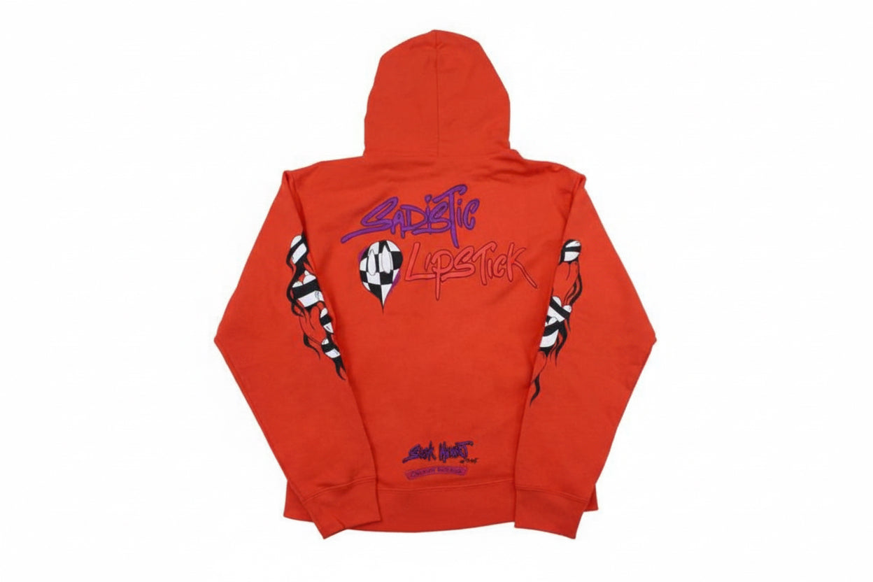 Chrome Hearts Matty Boy Sadistic Lipstick Hoodie 'Red/Orange'