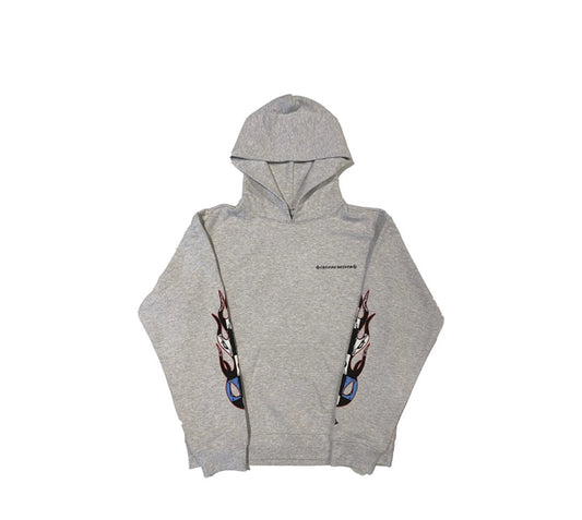 CHROME HEART MATTY BOY BRAIN HOODIE HEATHER GREY