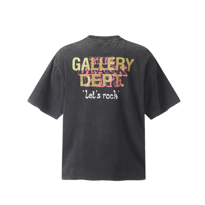 GALLERY DEPT The Black Key Hand-Painted Distressed T-Shirt