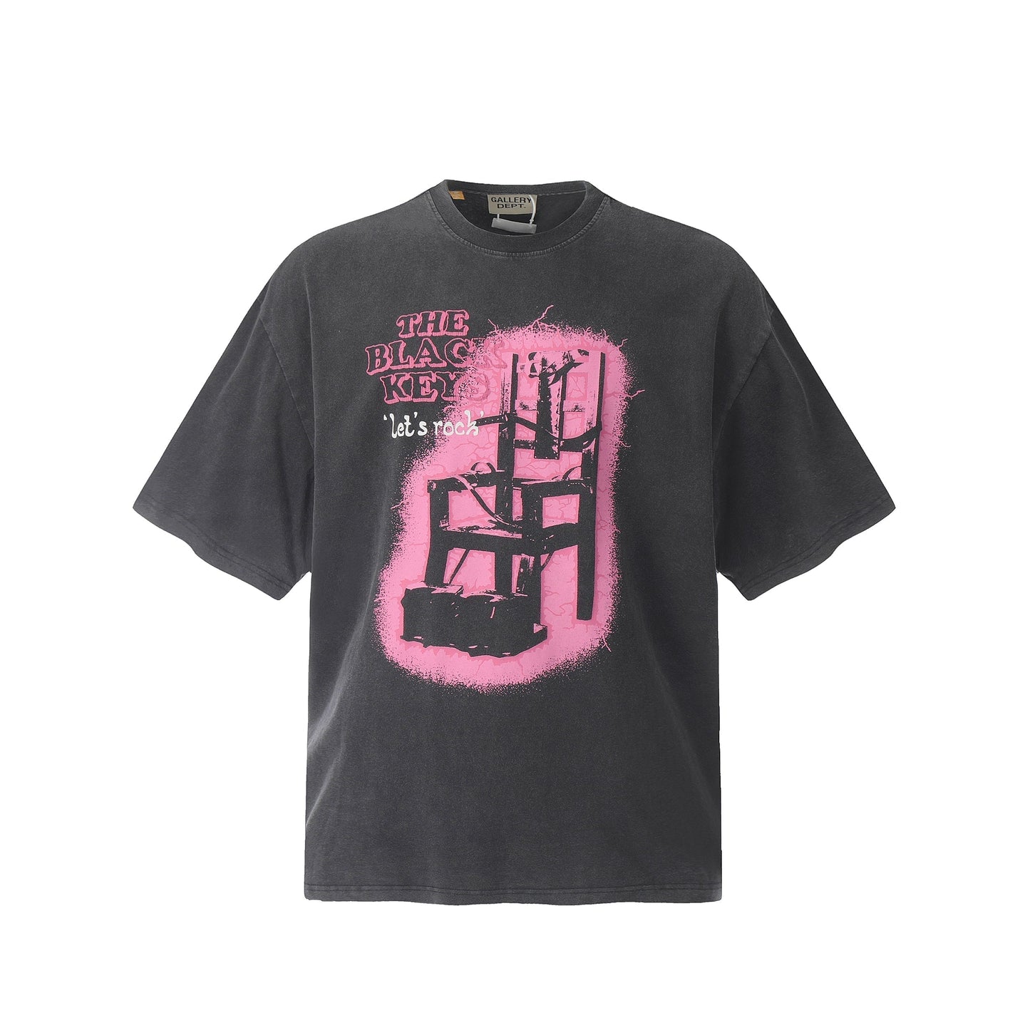 GALLERY DEPT The Black Key Hand-Painted Distressed T-Shirt