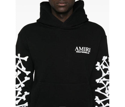 Amiri Men's Bones Stacked Hoodie Black