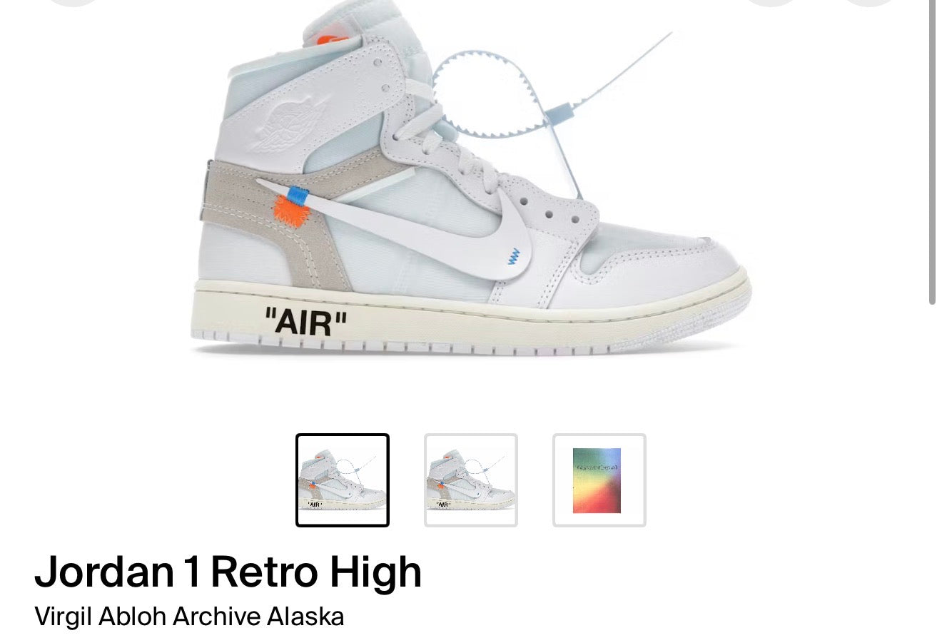 Jordan 1 Retro High Virgil Abloh Archive Alaska
