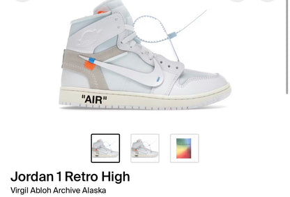 Jordan 1 Retro High Virgil Abloh Archive Alaska
