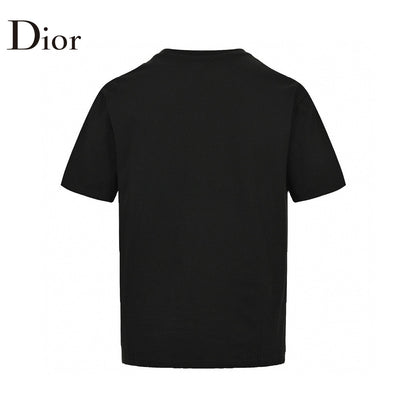 Starry Sky Embroidered Logo Tee – Black