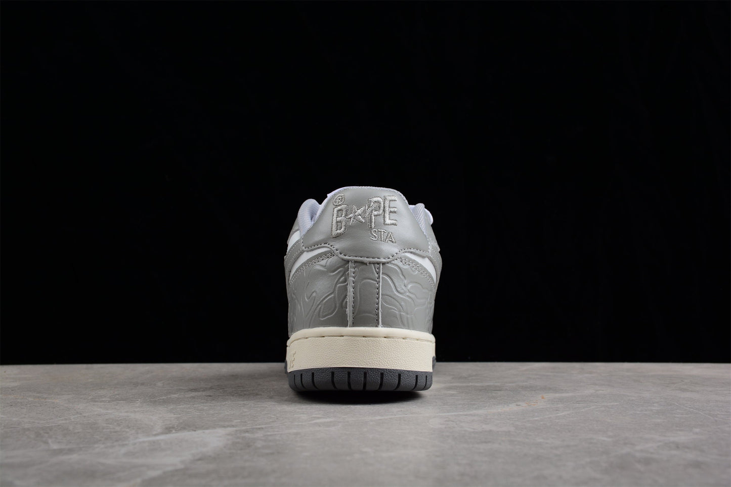 Star Logo Low-Top Sneaker – White and Grey