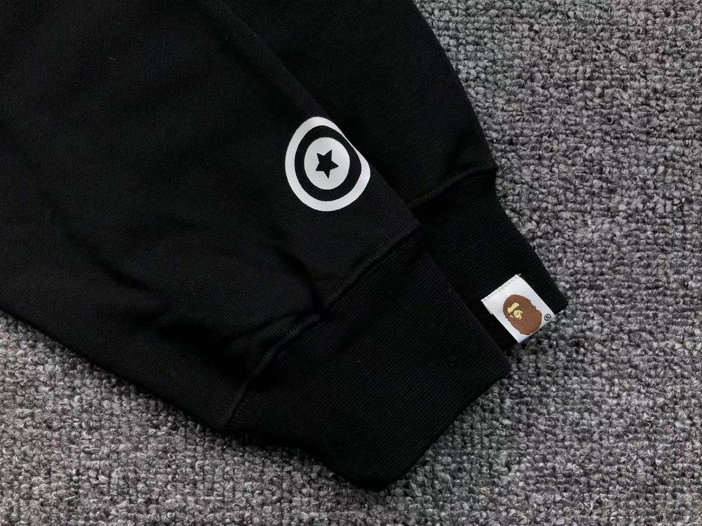 Shark Face Full-Zip Hoodie – Black