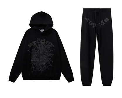 OG WEB BLACK SP5DER TRACKSUIT