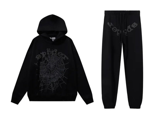 OG WEB BLACK SP5DER TRACKSUIT