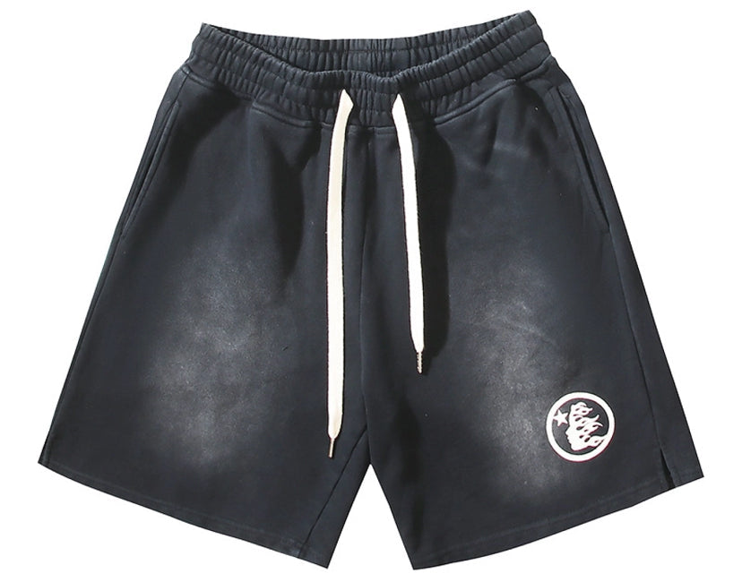 Hell star Tee Shirt Black White+Hellstar Shorts (Full Set)
