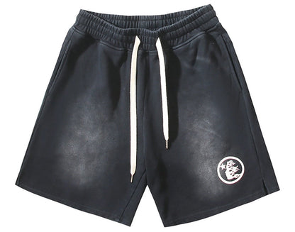 Hell star Tee Shirt Black White+Hellstar Shorts (Full Set)