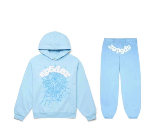 SKY BLUE SP5DER TRACKSUIT