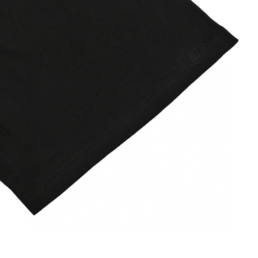 Starry Sky Embroidered Logo Tee – Black