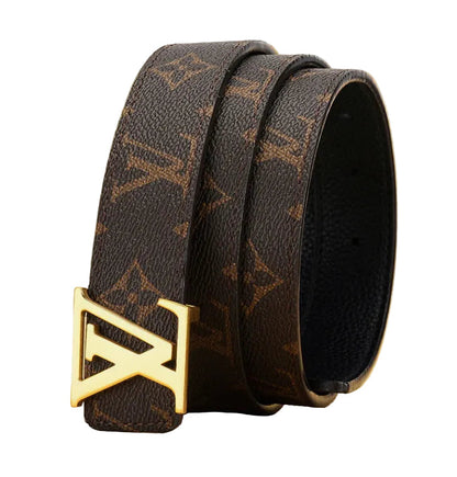 Monogram Logo Leather Belt – Premium Accessory