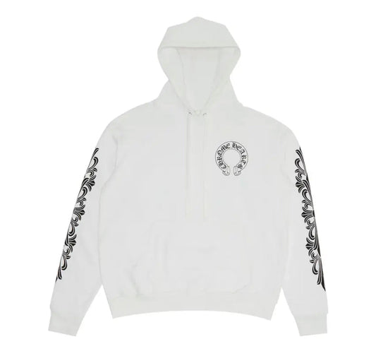 White Chrome Heart Zip Up