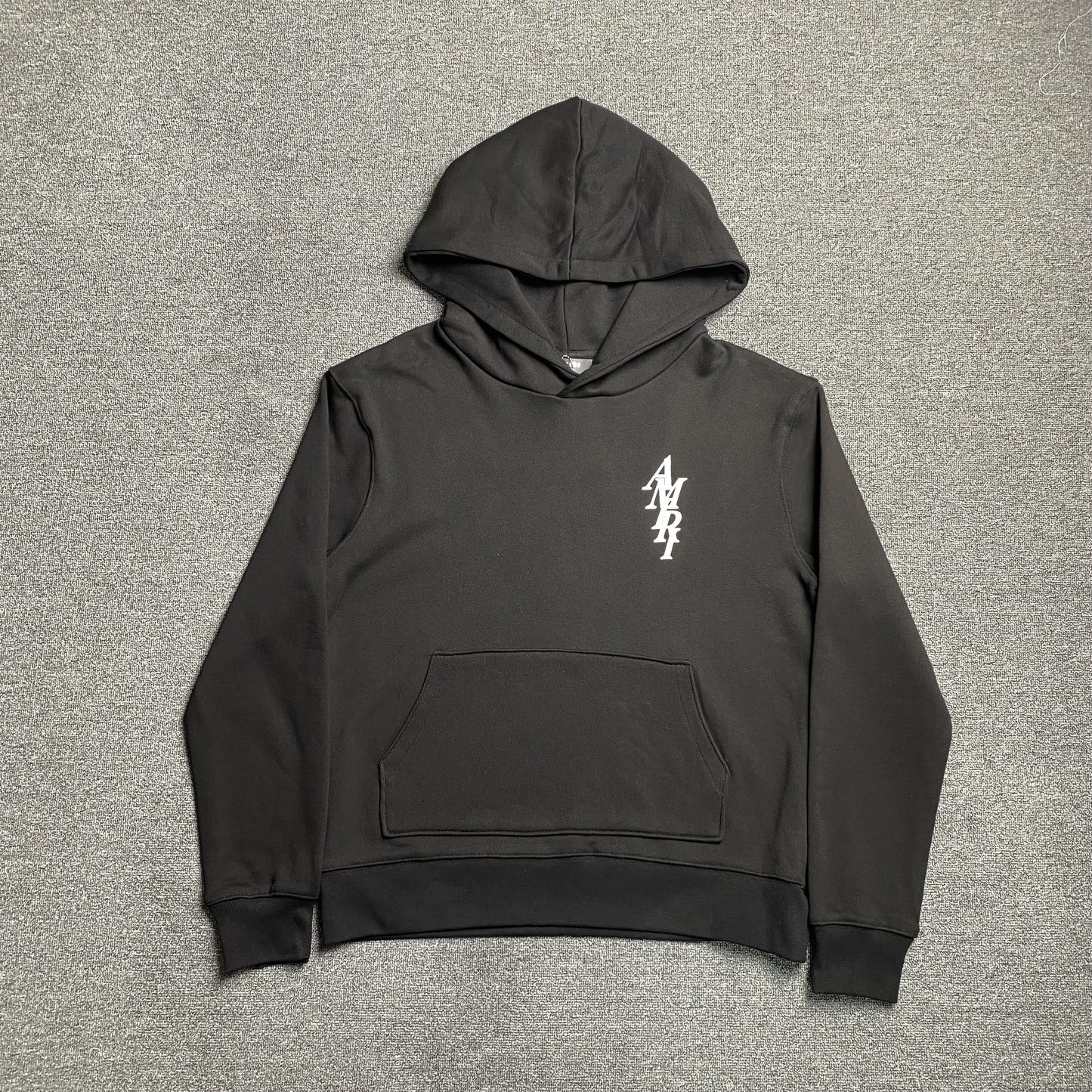 Letter Logo Heavyweight Hoodie – Black