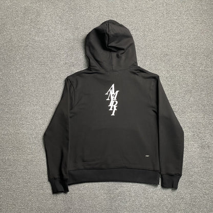 Letter Logo Heavyweight Hoodie – Black