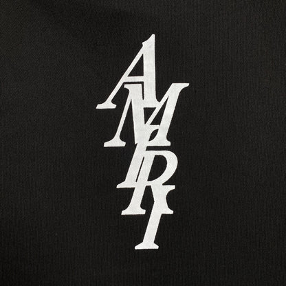 Letter Logo Heavyweight Hoodie – Black