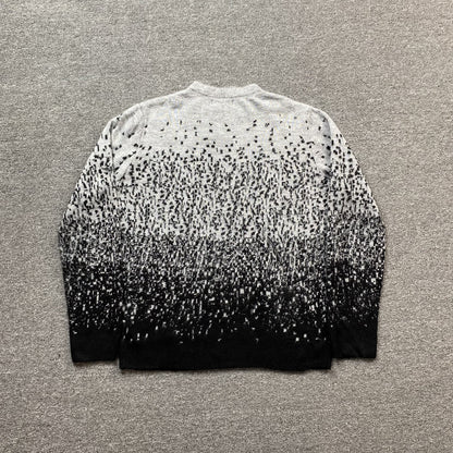 AMIRI STAGGERED GRADIANT CREWNECK GREY