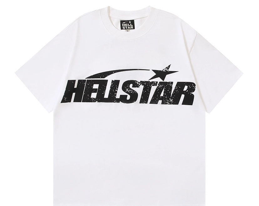 Hell star Tee Shirt Black White+Hellstar Shorts (Full Set)