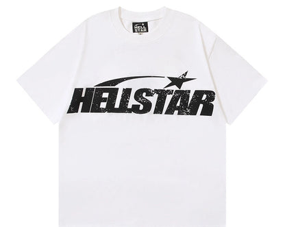 Hell star Tee Shirt Black White+Hellstar Shorts (Full Set)