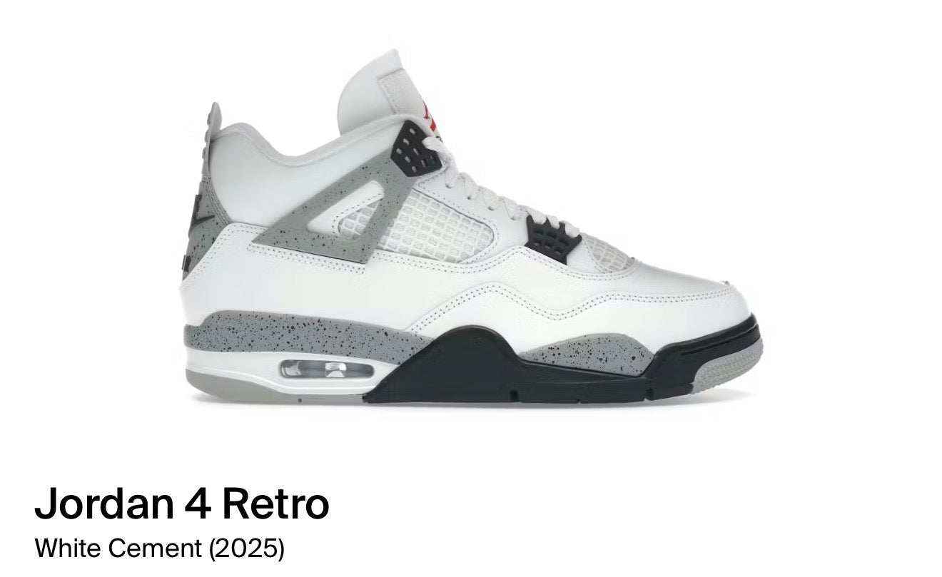 Jordan 4 Retro White Cement (2025)