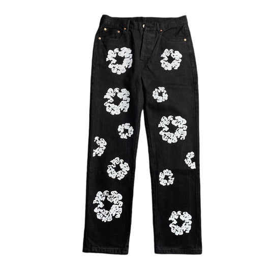 DENIM TEARS x LEVI'S COTTON WREATH JEANS BLACK