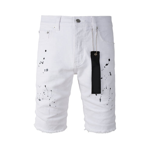 Purple Brand Shorts White