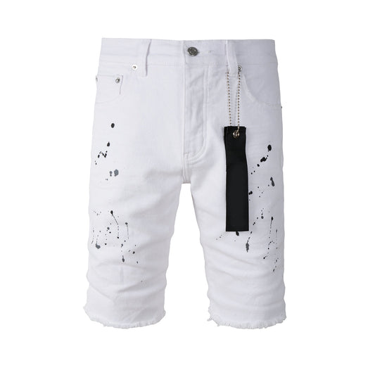 Purple Brand Shorts White