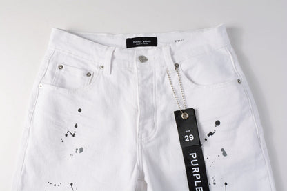 Purple Brand Shorts White
