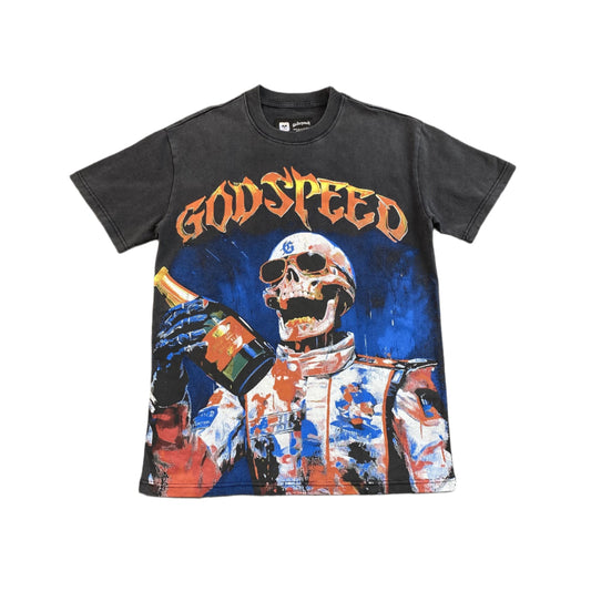 Victory Toast Graphic Tee – Washed Black