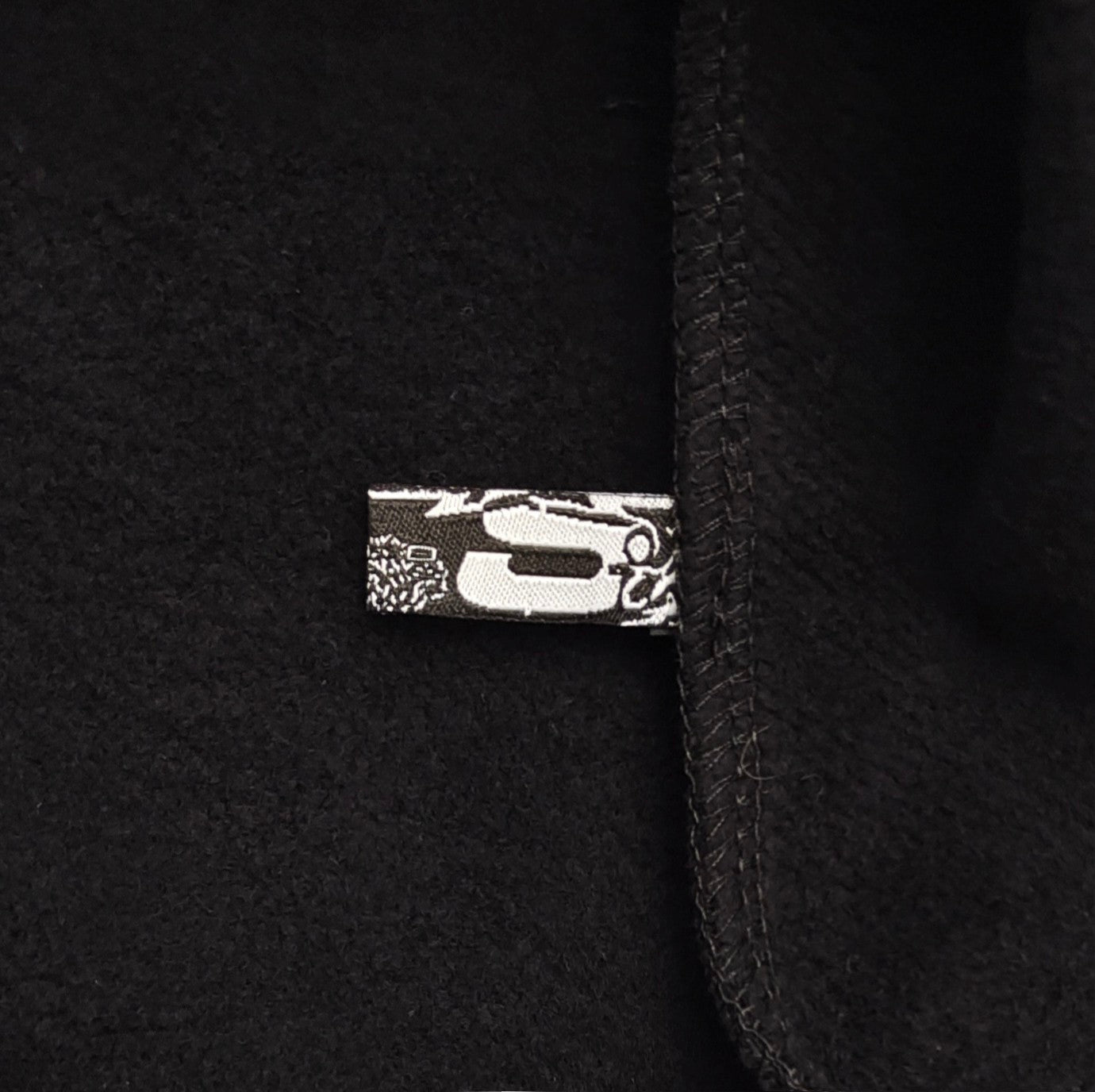 SP5DER OG RHINESTONE LOGO HOODIE BLACK
