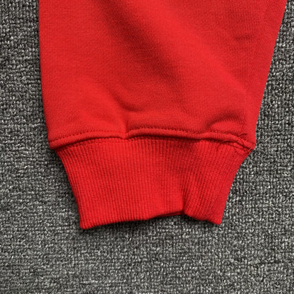SP5DER WORLDWIDE RED ANGEL NUMBER 555 HOODIE RED