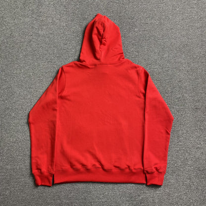 SP5DER x METRO BOOMIN HEROES AND VILLAINS HOODIE RED