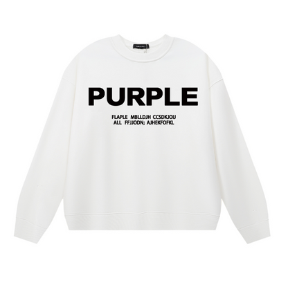 Purple Men's Long-Sleeve T-shirt Sweatshirt