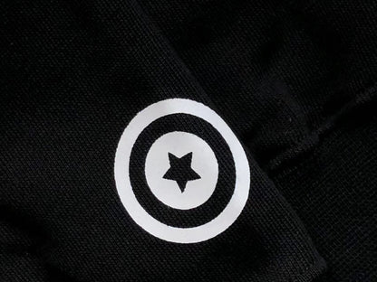 Shark Face Full-Zip Hoodie – Black