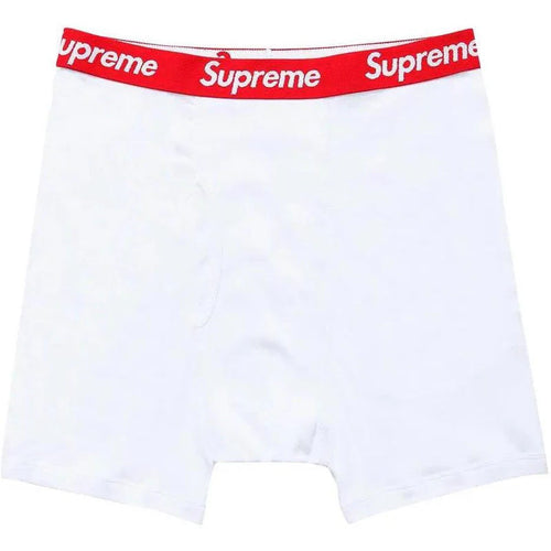Supreme Hanes Boxer Briefs White