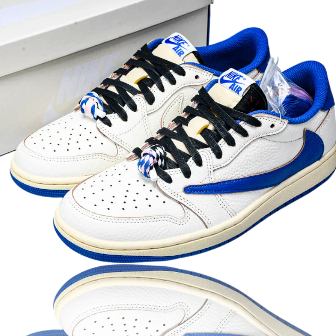 Travis Scott x Fragment AJ1 Low OG 'Sail Military Blue'