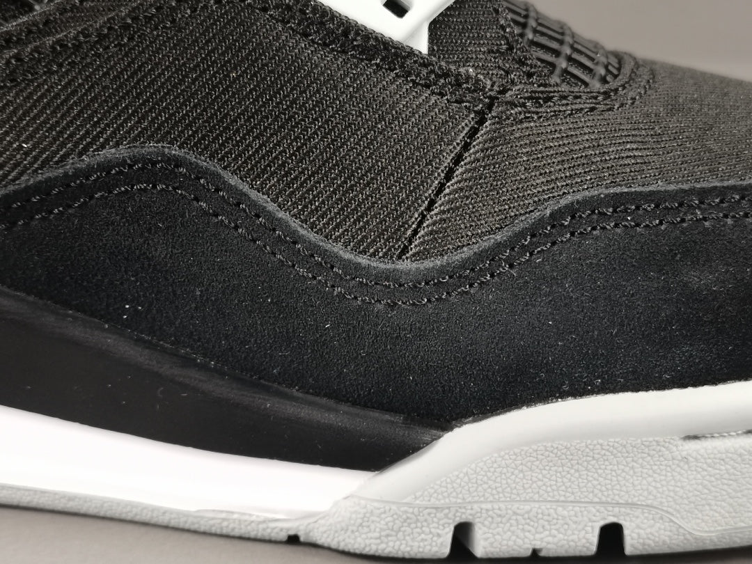 Jordan 4 Black Canvas - Premium Retro Basketball Sneakers