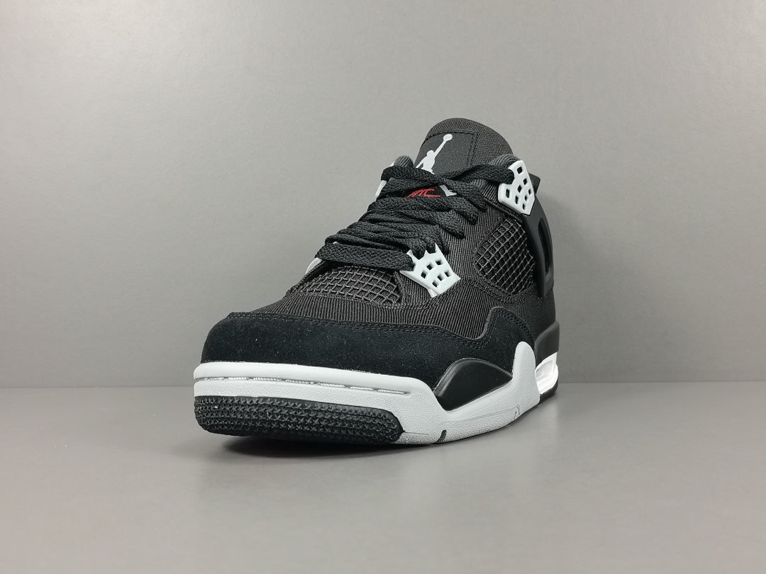 Jordan 4 Black Canvas - Premium Retro Basketball Sneakers