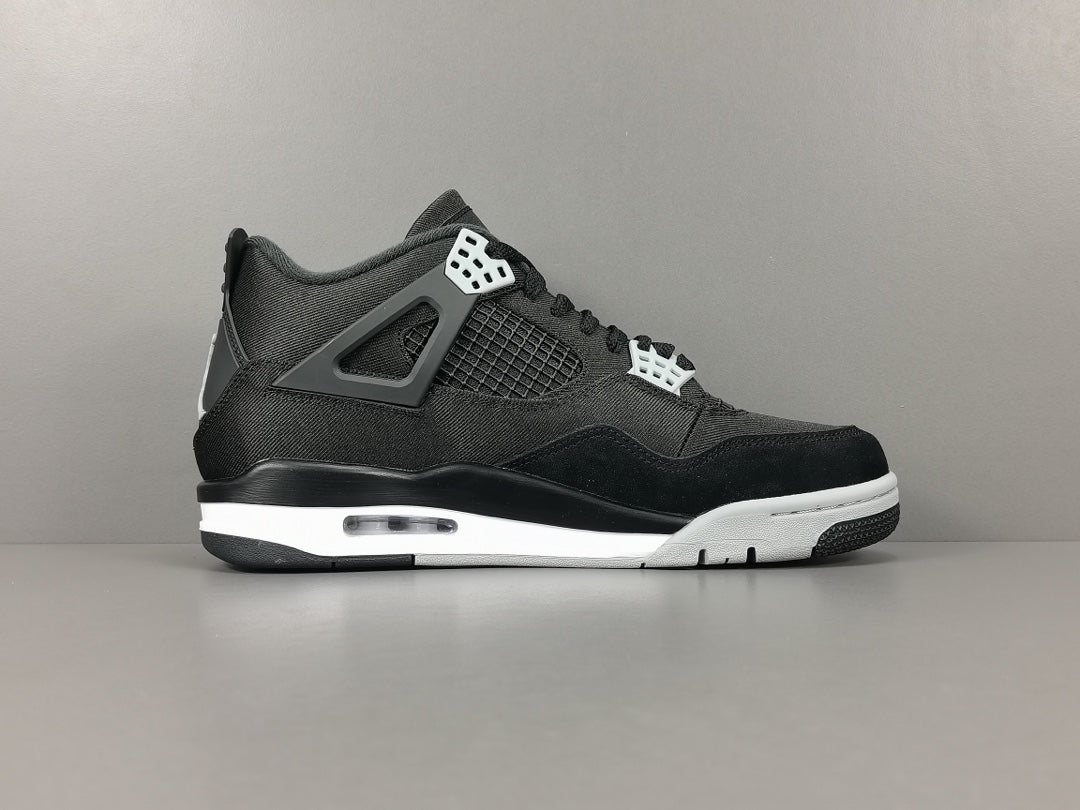 Jordan 4 Black Canvas - Premium Retro Basketball Sneakers