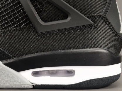 Jordan 4 Black Canvas - Premium Retro Basketball Sneakers