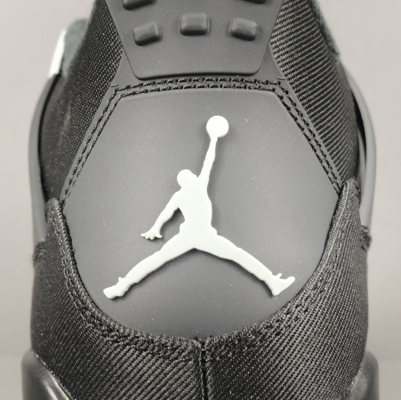 Jordan 4 Black Canvas - Premium Retro Basketball Sneakers