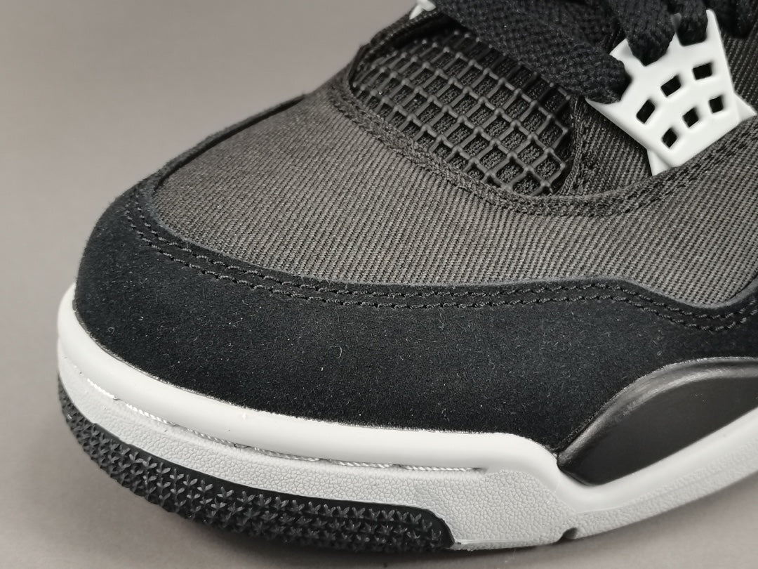 Jordan 4 Black Canvas - Premium Retro Basketball Sneakers