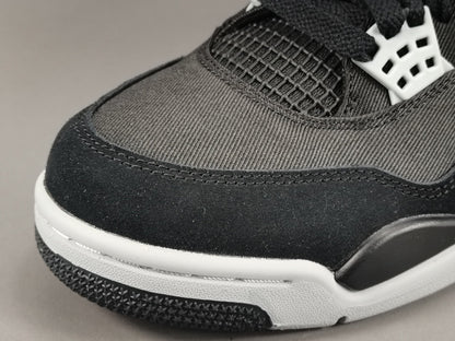 Jordan 4 Black Canvas - Premium Retro Basketball Sneakers