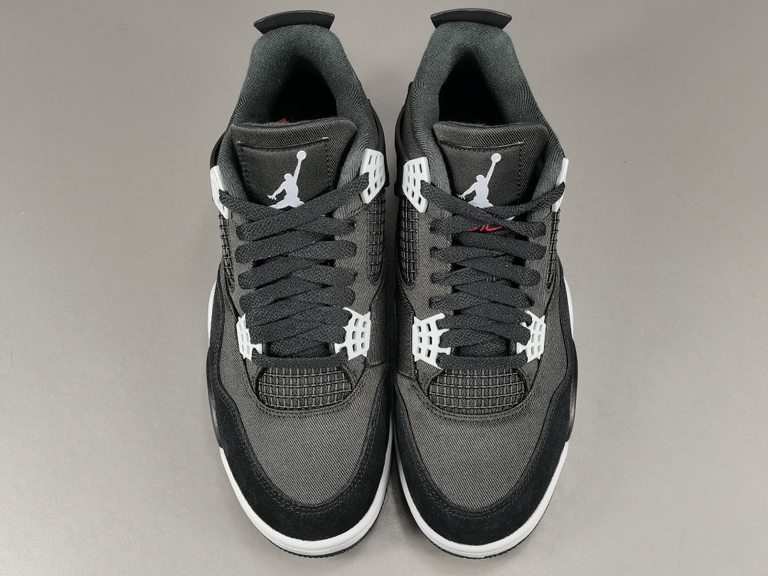 Jordan 4 Black Canvas - Premium Retro Basketball Sneakers