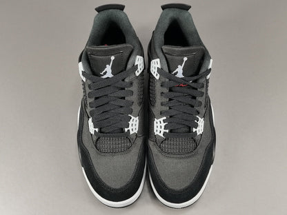 Jordan 4 Black Canvas - Premium Retro Basketball Sneakers